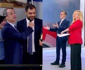 Ο Μητσοτάκης εισέβαλε στο πλατό του Πορτοσάλτε