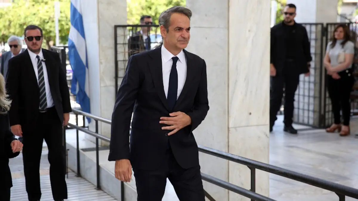 Ο Κυριάκος Μητσοτάκης έδωσε το «παρών» στην κηδεία