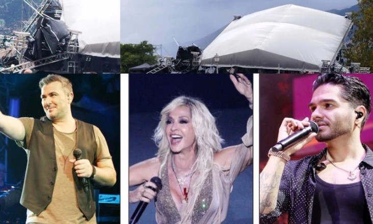 Συναυλία Βίσση, Ρέμου, Μάστορα: κατέρρευσε η σκηνή στα Ιωάννινα