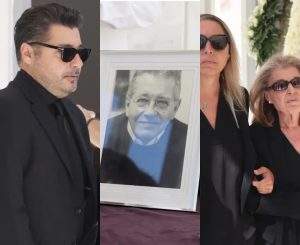 Κηδεία Δημήτρη Κωνσταντάρα: Υποβασταζόμενη η σύζυγός του – Οι πρώτες φωτoγραφίες