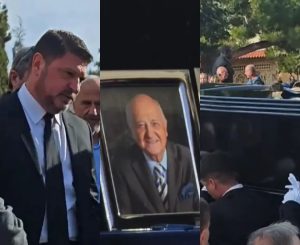 Κηδεία Γεώργιου Χαρδαλιά: Συντριμμένος ο Νίκος Χαρδαλιάς – Ήταν όλοι εκεί δίπλα του