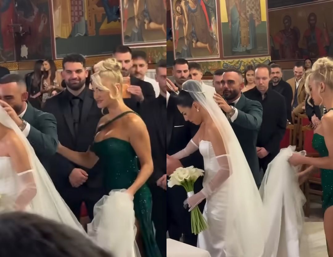 Σούσουpo με τον σύντροφο της Ιωάννας Τούνη στον γάμο: Τι έκανε ενώ πάντρευε την κολλητή της