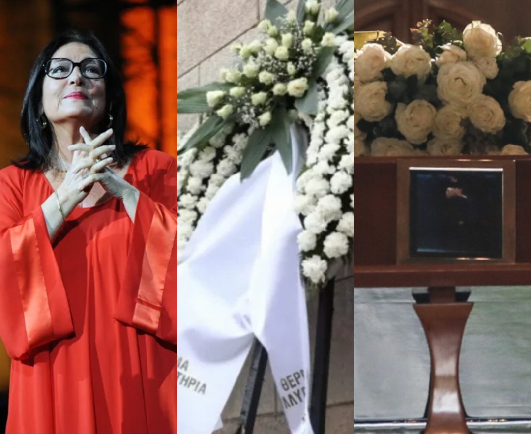 Όλοι παρατήρησαν το στεφάνι της Νανάς Μούσχουρη και δάκρυσαν: Το στεφάνι στην κηδεία της Μαρινέλλας που ράγισε καρδιές