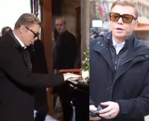 Κηδεία Μαρινέλλας: Τραγική φιγούρα ο Τάκης Ζαχαράτος – Σκυμμένος πάνω από το φέρετρό της