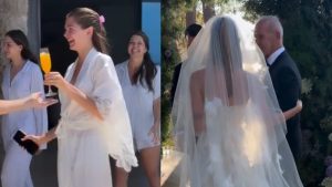 «Έλαμπε» η Αμαλία Κωστοπούλου: Η προετοιμασία πριν τον γάμο και η στιγμή που ο Πέτρος Κωστόπουλος την συνοδεύει – Bίvτεο