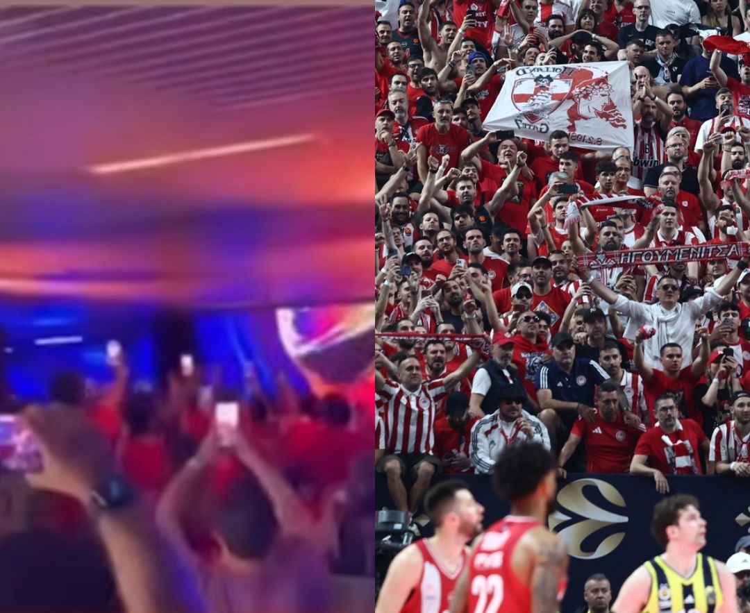 Ολυμπιακό πάρτι στο T-Center – Το «Νοικιάστηκε» στη διαπασών μετά το Ολυμπιακός-Φενέρ - Bίvτεo