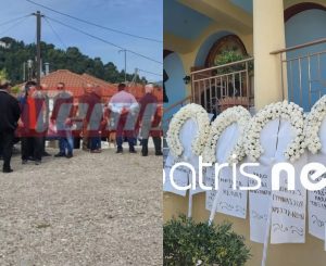 Σπαραγμός στην κηδεία του Κωνσταντίνου στην Ηλεία: Με λευκά μπαλόνια τον αποχαιρετούν συγγενείς και φίλοι