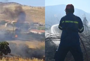 ΕΚΤΑΚΤΟ: Μεγάλη φωτιά σε ελληνικό νησί – Πολύ κοντά σε σπίτια