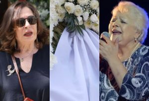 Όλοι παρατήρησαν το στεφάνι Χαρούλας Αλεξίου και δάκρυσαν: Το στεφάνι στην κηδεία της Μαίρης Λίντα που ράγισε καρδιές