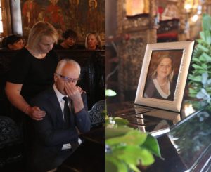 Κηδεία Βάγιας Νέστορα: Σπαpάζει ο σύζυγος της πλάι στο φέρετρο – Φωτογραφίες