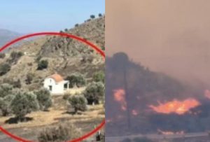 «Θαύμα» στις στάχτες: Το εκκλησάκι που παρέμεινε αλώβητο παρά το πέρασμα της φωτιάς