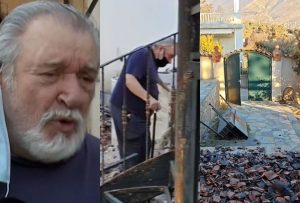 Δεν υπάρχουν λέξεις: O Τάσος Χαλκιάς στα αποκαΐδια του σπιτιού του στο Πόρτο Γερμενό: Καθηλώνει η εικόνα του – Bívτεο