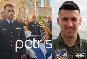 Κλαίει όλη η Ελλάδα: Τυλιγμένο με την ελληνική σημαία το φέρετρο του πιλότου, Γιάννη Μπλέσσια – Οι πρώτες φωτογραφίες από την κήδεια